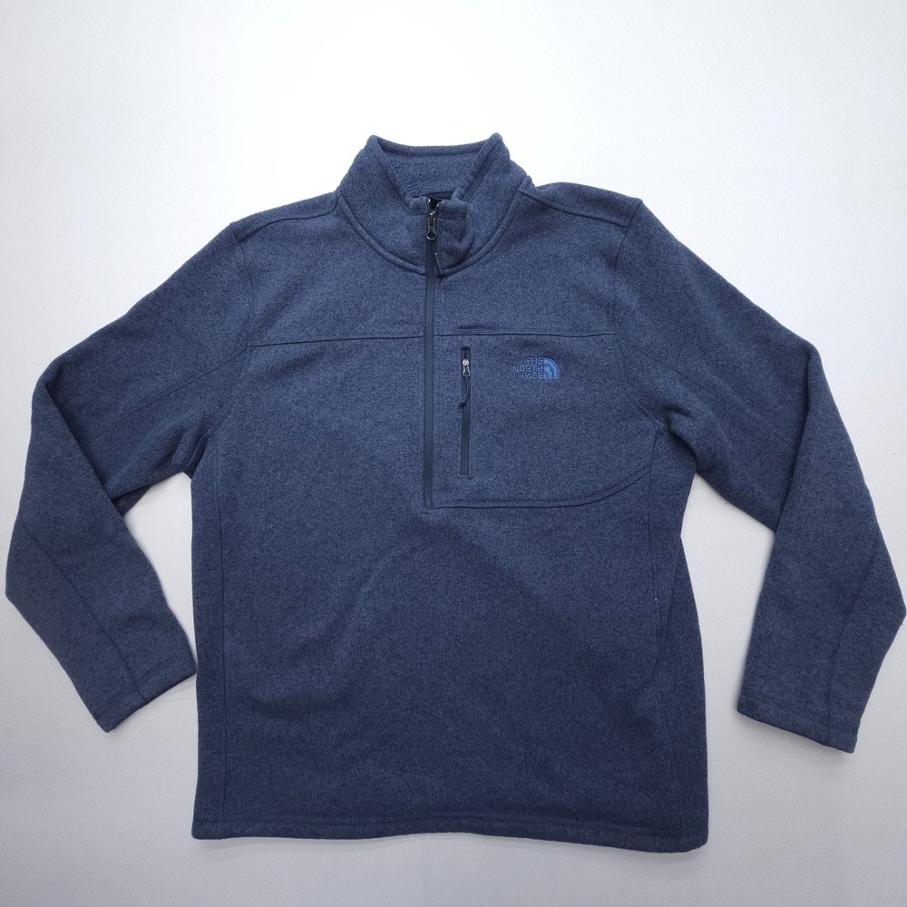 The North Face Gordon Lyons 1/4 Zip Pullover Sweater Mens XL Blue Fleece Outdoor