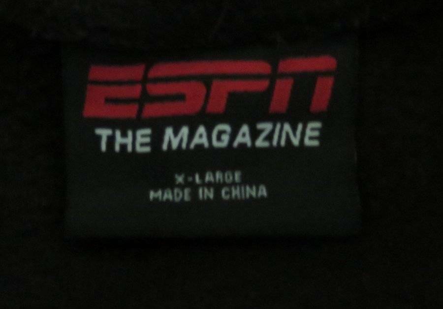 ESPN Magazine Black FLEECE 1/4 Zip Pullover SHIRT Adult Men's Sz XL Sports Warm gallery