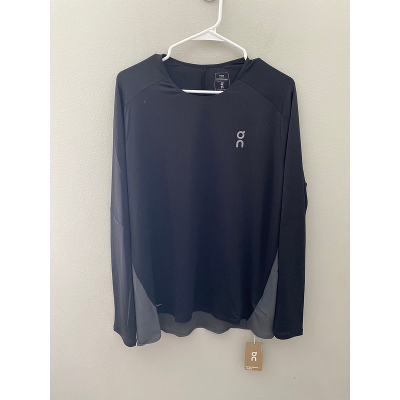New On Running, On Cloud Men's Performance Long-T Shirt, Black Size Medium gallery