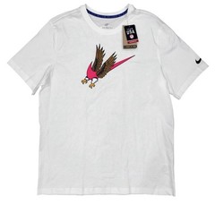 Nike Team USA Bald Eagle Paris Olympics White T-Shirt Size Large FN0861-100