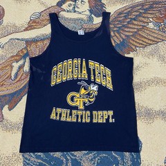 Vintage Champion Georgia Tech Athletic Dept. Tank Top 80s College Size Medium