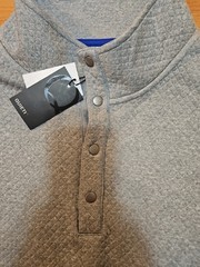 QUIETI Mens 1/4 Zip Quilted Pullover Activewear XL Gray NWT
