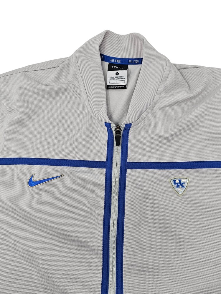 Nike Jacket Size Small Men Gray Dri-FIT Elite Full Zip NCAA Kentucky Wildcats