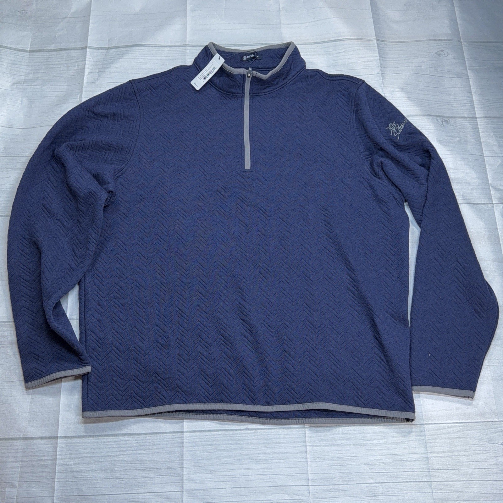 NWT SOUTHERN HILLS CC Quilted 1/4 Zip Pullover - Navy Blue Turtleson - XLARGE gallery