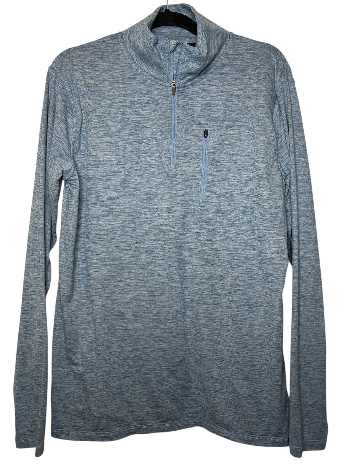 Salt Life Men's Small Stamina 1/4 Zip Blue Heathered Pullover SLX Long Sleeve gallery