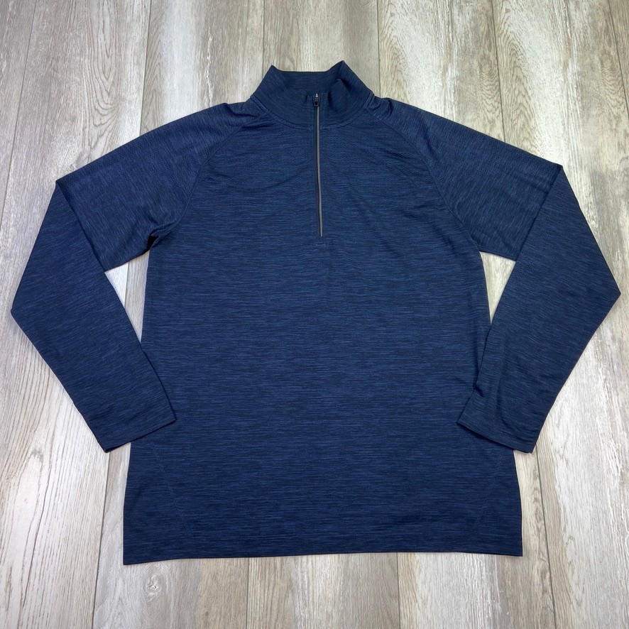 Lululemon Metal Vent Tech 1/2 Zip Pullover Mens L Blue Long Sleeve Athletic Men