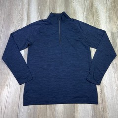Lululemon Metal Vent Tech 1/2 Zip Pullover Mens L Blue Long Sleeve Athletic Men