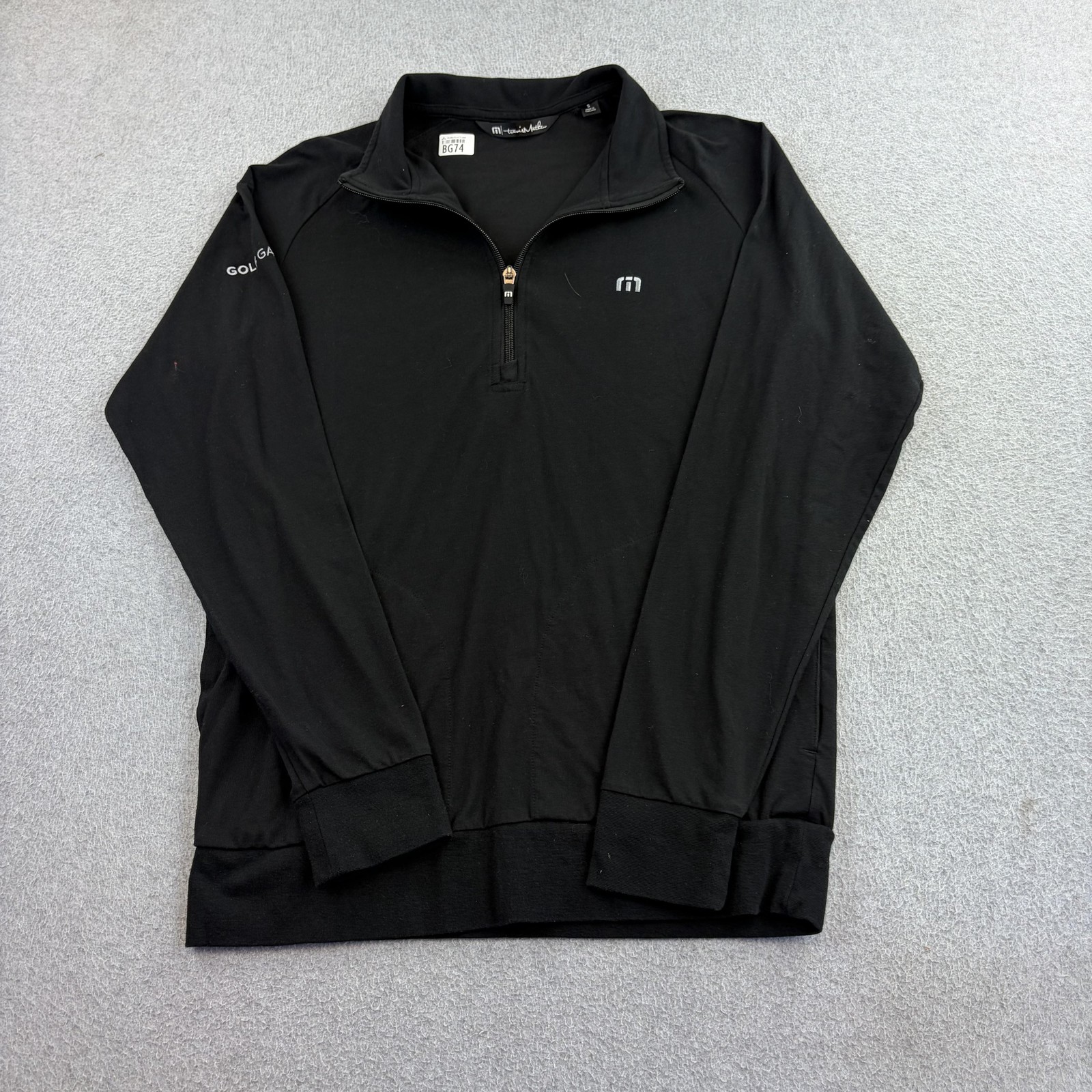 Travis Mathew Pullover Mens Small Black Quarter Zip Golf Athletic Long Sleeve gallery