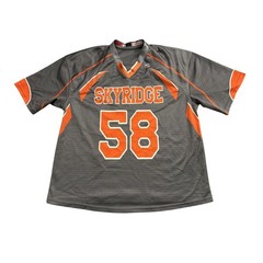 ProSphere Skyridge Football Jersey Mens Large Grey Orange #58 Excellent Mesh
