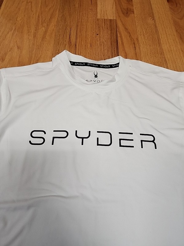 Spyder Active Performance T Shirt White-Proweb Mens Small Activewear Gym gallery