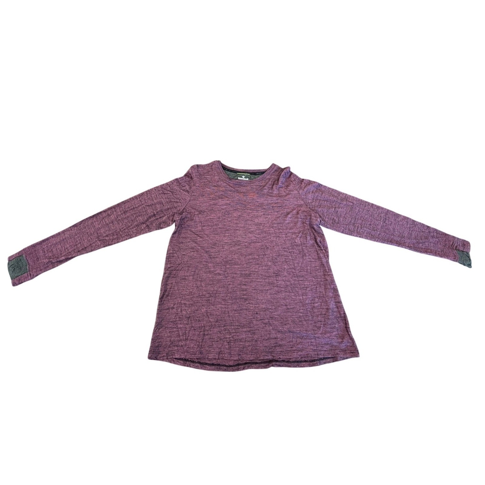 Bombas HexTec Merino Wool Tencel Long Sleeve Maroon Space Dye Men L FINAL SALE gallery