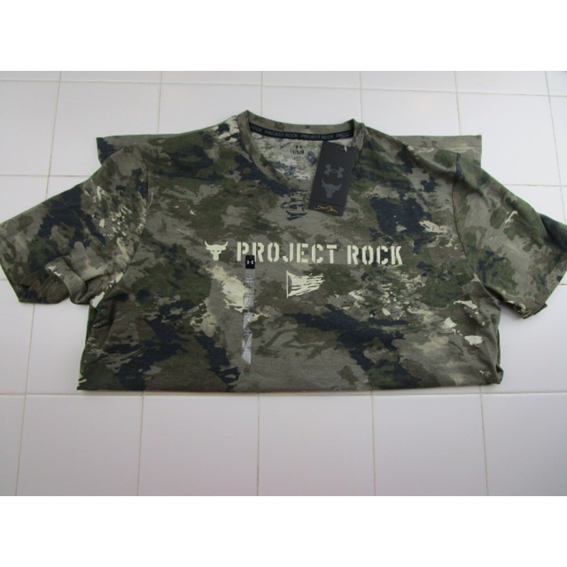 Under Armour Project Rock Vet Day Camo Shirt Men's Large gallery