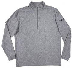 Straight Down Mens 1/4 Zip Pullover Dallas Athletic Club Size Large Golf Gray