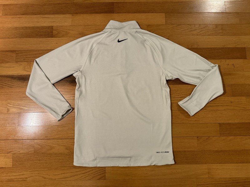 New S Nike Tour Dri-FIT ADV 1/2 Zip Long Sleeve Golf Top Light Bone FD5833-072 gallery