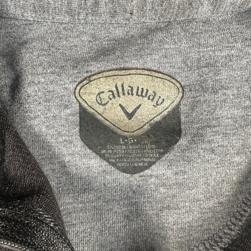 Callaway Pullover Mens L Gray Quarter 1/4 Zip Golf Outdoors Fall Sweater Jacket gallery
