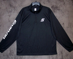 Snap On Shirt Adult Large Black Lightweight Pullover Logo LS 1/4 Zip Mens