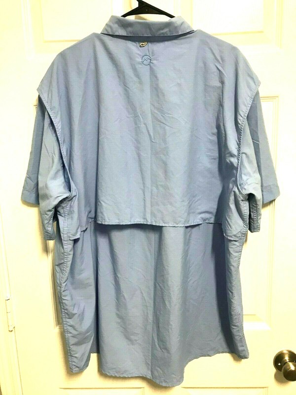 KNIGHTS OF NEMESIS Men Light Blue Angler Fit Vented Fishing Shirt XXL Magellan gallery