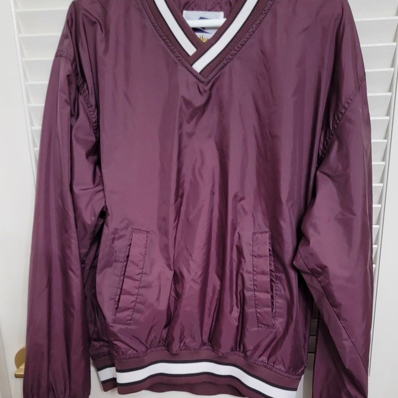 Vintage Eastbay Burgundy Pullover with side zip Medium gallery
