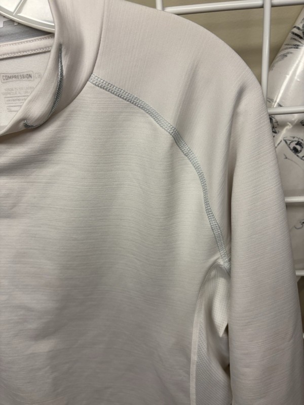 Nike Pro Dri-Fit Compression Long Sleeve Activewear Mock Neck Size XL. White. gallery