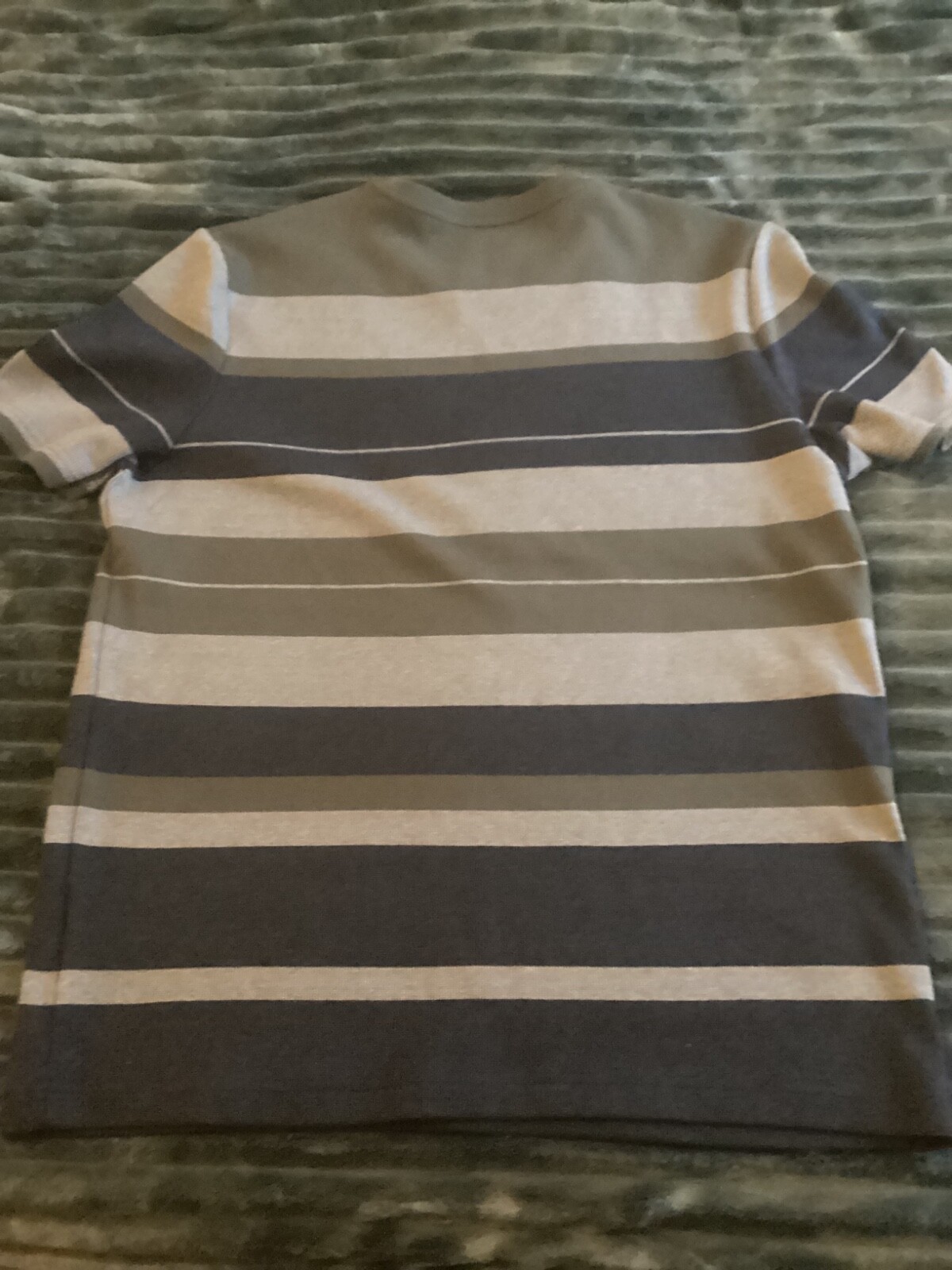 Marks & Spencers Mens Crew T Shirt Striped Casual Khaki Mix M38-40 L41-43 gallery