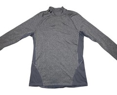 Under Armour ColdGear Fitted Mock Neck Long Sleeve Gray Shirt Men’s Large LG