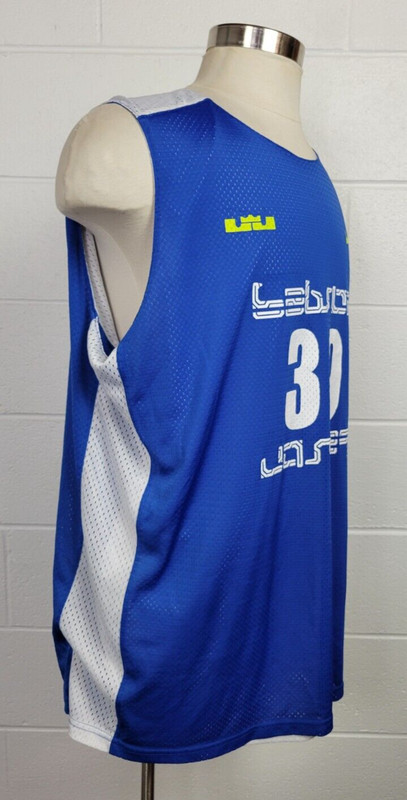 Nike Lebron James EYBL Reversible Basketball Jersey White Blue XXLT gallery