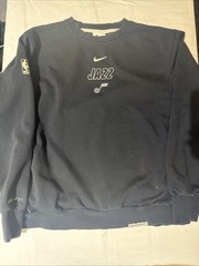 Nike Standard Issue Dri-Fit Crewneck Sweatshirt Black Men’s M Zip Utah Jazz