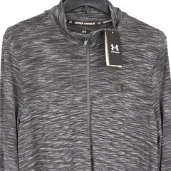 Under Armour 1/2 Zip Pullover Mens XL Gray Black Performance Stretch Shirt NWT