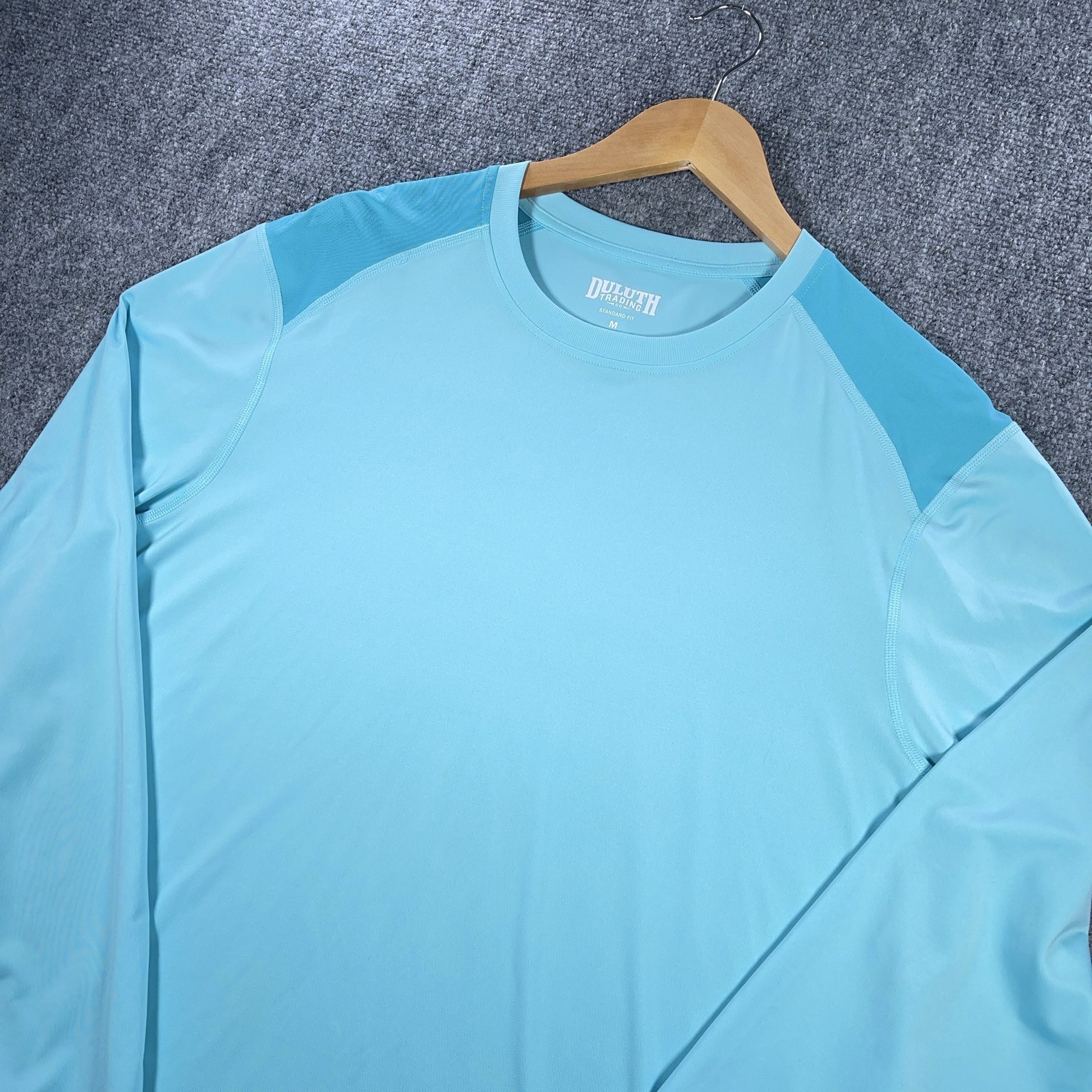 Duluth Trading Co. Shirt Men M Blue Performance Long Sleeve Stretch UPF50 gallery
