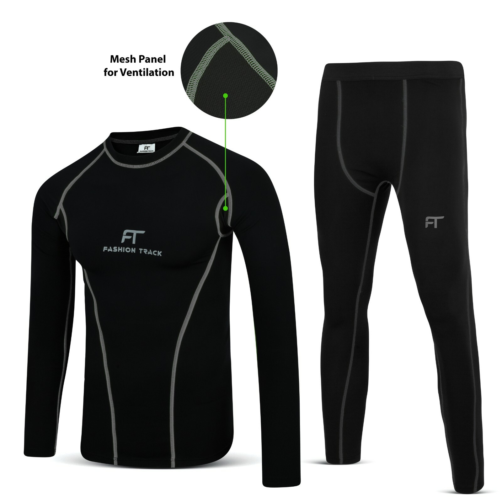 Mens Compression Winter Thermal Base Layer Under Full Suit Tights Shirt Pant gallery