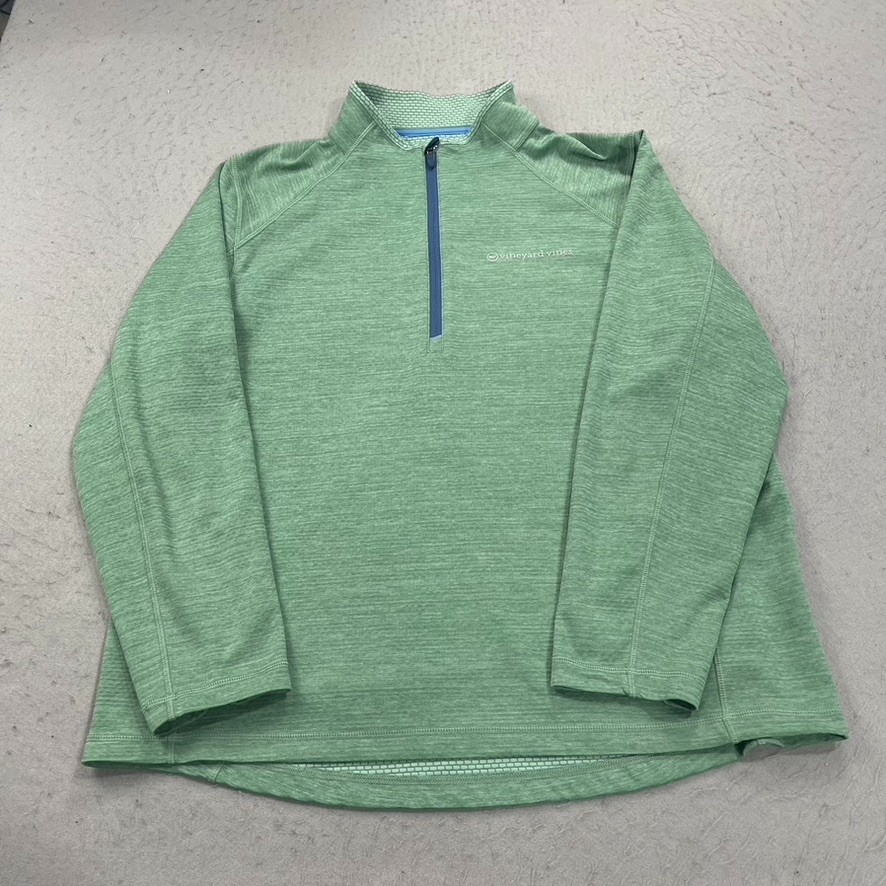 Vineyard Vines Performance Jacket Mens XL Green 1/4 Zip On the Go Sankaty Golf