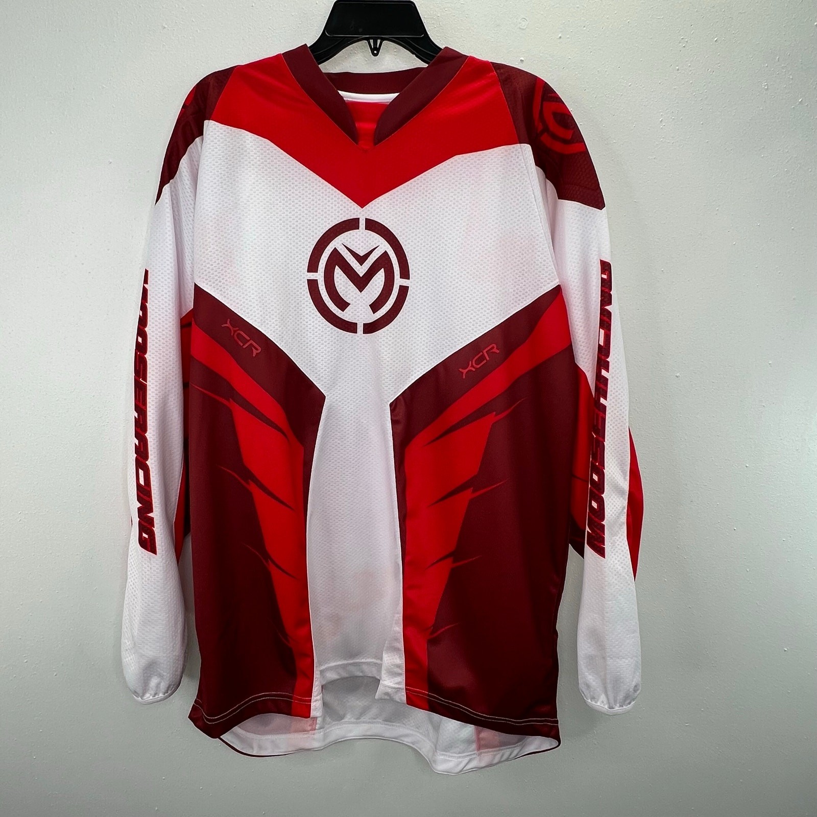 XCR Moose Racing Motocross Jersey Shirt XL Men Red White Padded Long Sleeve gallery