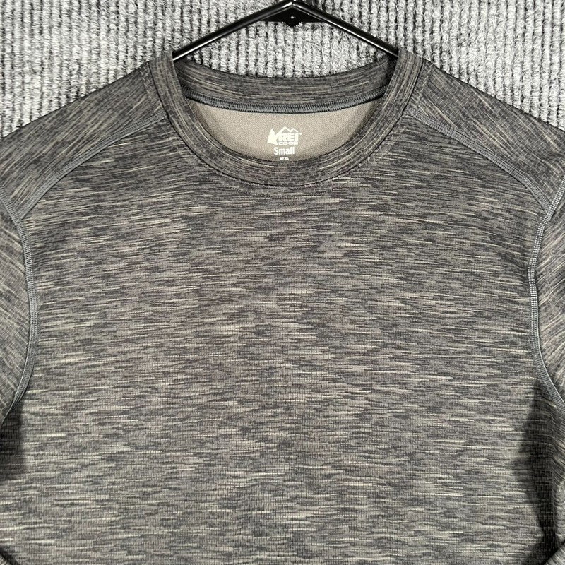 REI Shirt Mens Small Black Long Sleeve Cold Weather Crew Outdoor Casual gallery