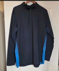 Under Armour ColdGear Reactor 1/4 Zip Mock Neck Pullover Blue/Black 2XL
