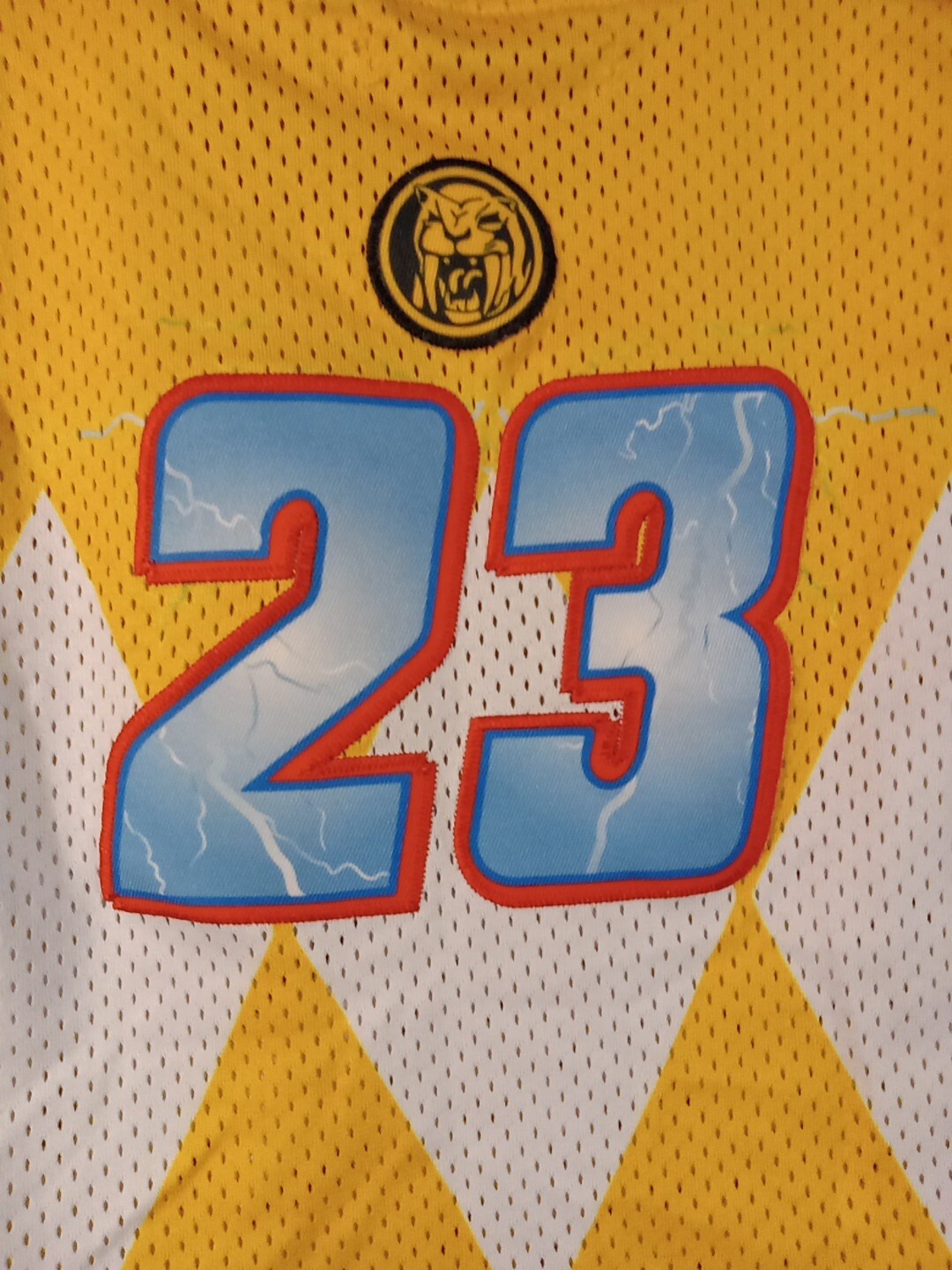 Power Rangers Mighty Morphin Headgear Classics Sewn Half Basketball Jersey M gallery