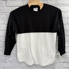 J America Adult Game Day Cotton Jersey JA8229 S NWT Black White Colorblock