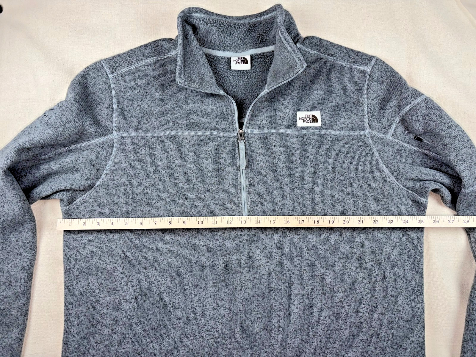 The North Face Mens 1/4 Zip Fleece Pullover XXL Gray Subaru Logo Sweater Jacket gallery