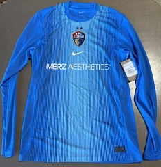 NC Courage NWSL #1 Casey Murphy Blue Kit Nike Dri-Fit Long Sleeve Size S