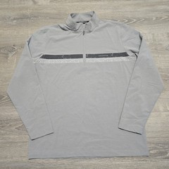 TravisMathew 1/4 Zip Pullover Mens Medium Gray Performance Golf Long Sleeve Gray