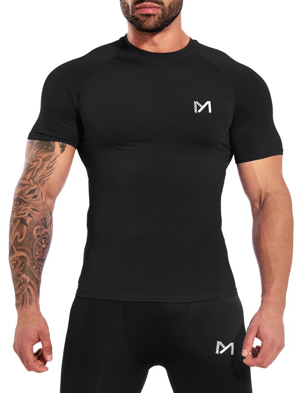 2X MEETYOO men's compression shirt functional shirt running shirt fitness sports top gallery