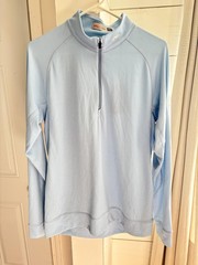 KJUS Pullover Mens Small Blue Keano Half Zip Golf Performance Stretch Top