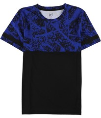 Ideology Mens Color Block Splatter Graphic T-Shirt, Blue, X-Large