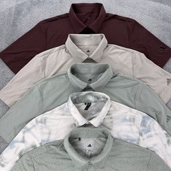 Adidas Mens Ultimate 365 Tour Polo Shirt Sz M Texture Printed Mesh Lot of 5