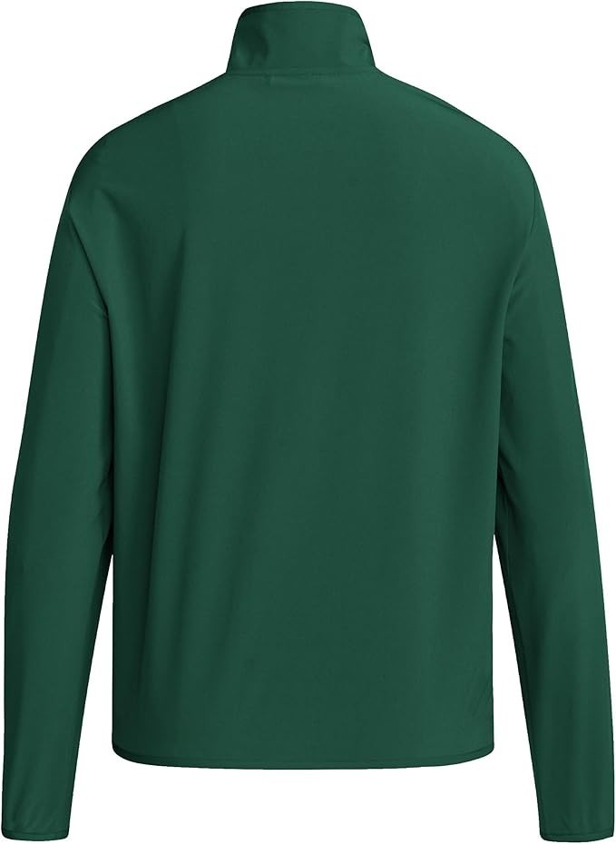 NEW Adidas Mens L LARGE Stadium 1/4 Zip Woven Long Sleeve TOP SHIRT GREEN IW2422 gallery