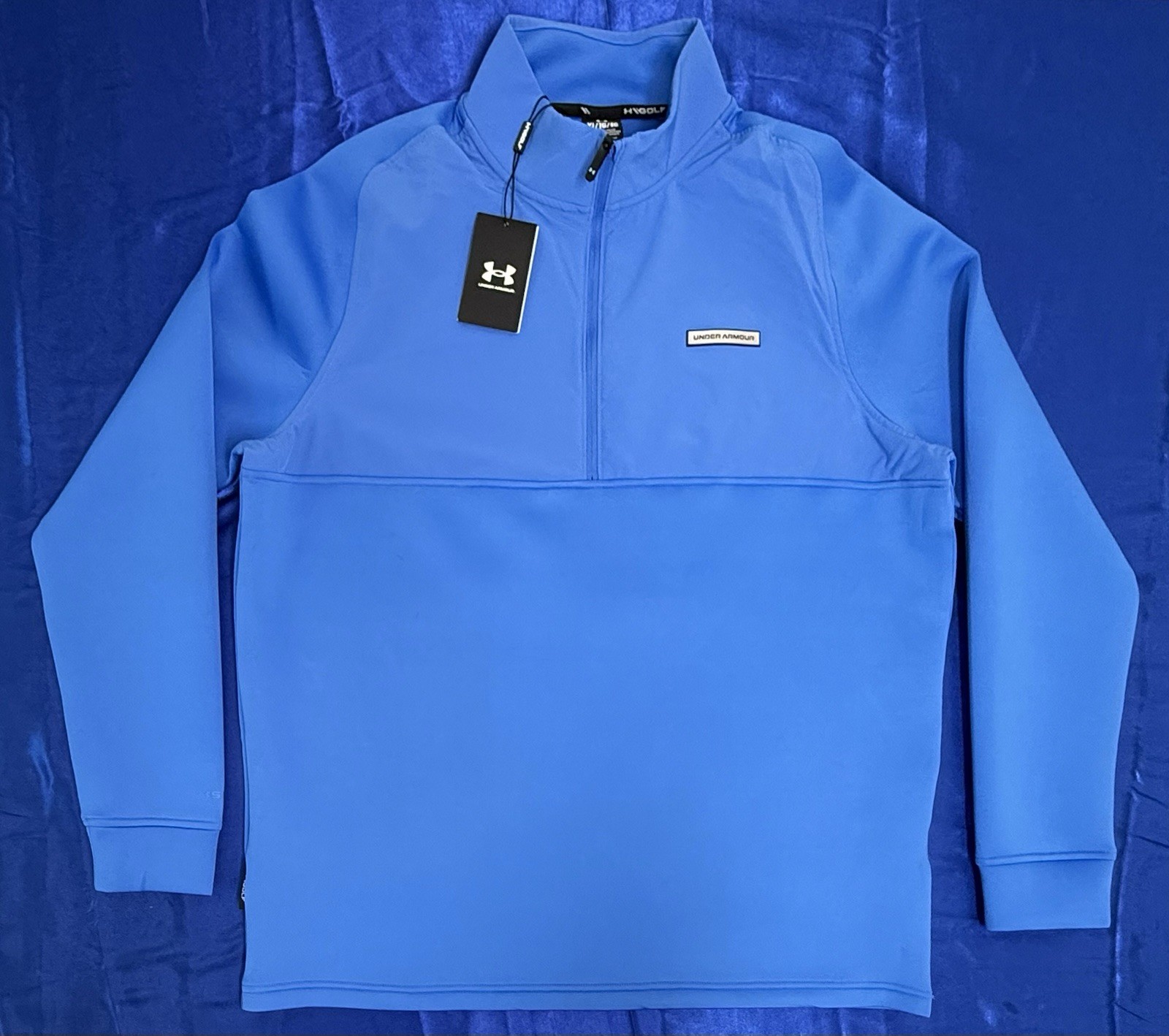 Under Armour Storm Golf Drive Pro Hybrid Men's XL Blue Quarter-Zip Pullover -New gallery