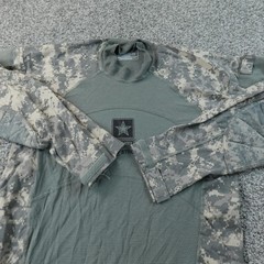 Massif Shirt Mens XL Green Army Combat Digital Camo Long Sleeve US Army Military