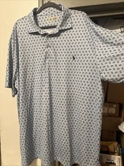 Polo Ralph Lauren Polo Shirt Men’s 2XL Moisture Wicking Paisley Blue