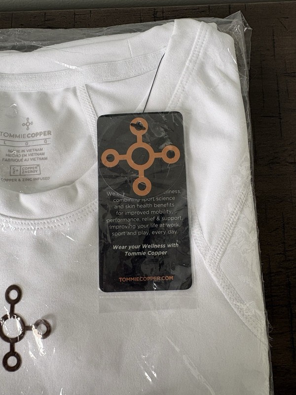 Tommie Copper Shoulder Centric Support Compression Shirt Men's Size Large White gallery