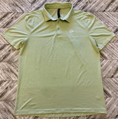 Lululemon Polo Shirt Mens Large Green Athleisure Gym Workout Running Logo