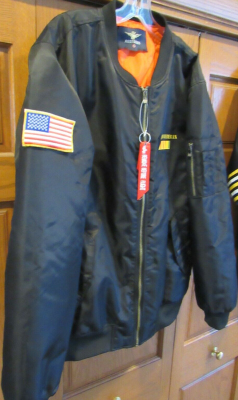 Vietnam War Veteran Football Jersey & Bomber Jacket LOT men's size Large Vet Nam gallery